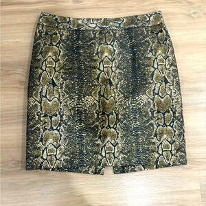 Worthington Gold Embossed Snake Skin Mini Skirt